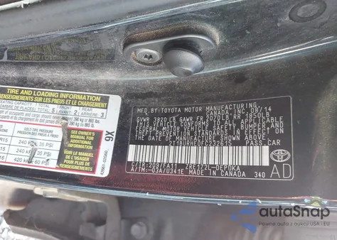 2015 Toyota Corolla L from USA, damaged, VIN 2T1BURHE0FC232615